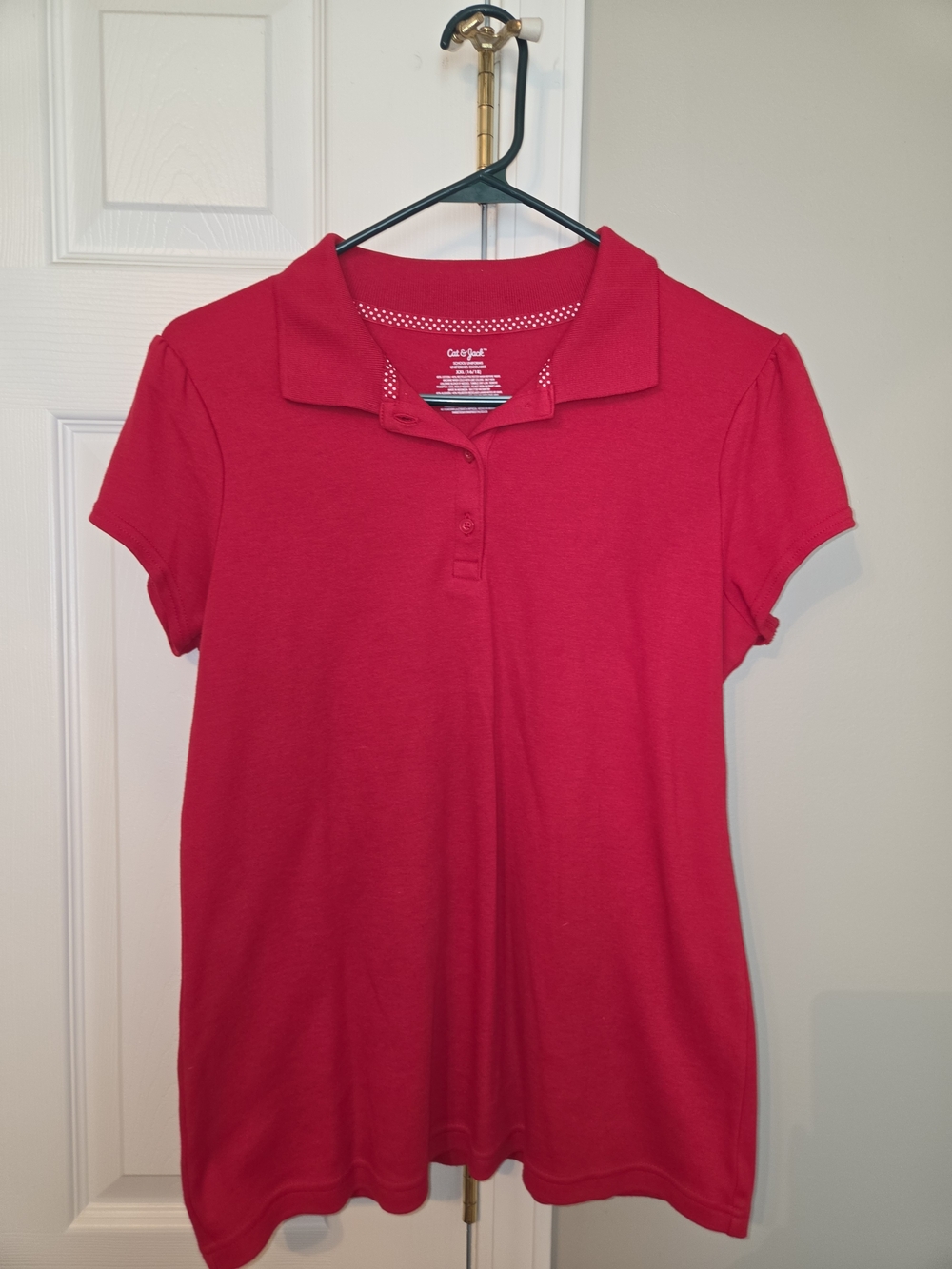 Cat & Jack Red Short Sleeve Polo Top